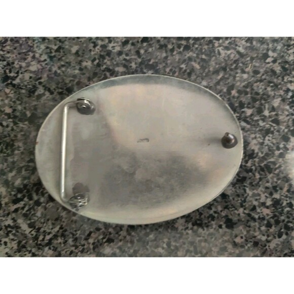 Vtg Native American Turquoise Nuggets Silver ~4x3" Belt Buckle Signed J Quirino - Picture 2 of 5